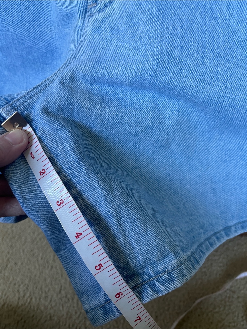 Lee Light Blue Denim Jean shorts - Picture 14 of 16